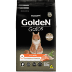Ração Seca Pet Golden Salmão para Gatos Adultos Castrados - 3 Kg