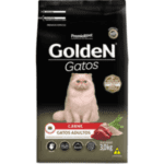 Ração Seca Pet Golden Gatos Adultos Carne -  3 Kg
