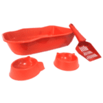 Kit Single Bandeja Para Gato Comedouro E Pazinha