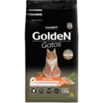 Ração Seca Pet Golden Salmão para Gatos Adultos Castrados - 1 Kg