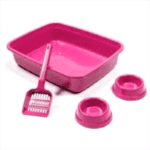 Kit Single Bandeja Para Gato Comedouro E Pazinha - Imagem 3