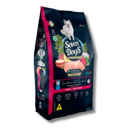 Ração Seven Dogs Sênior 7+ | Todas as Raças | Frango, Batata doce e Beterraba - 10,1 Kg